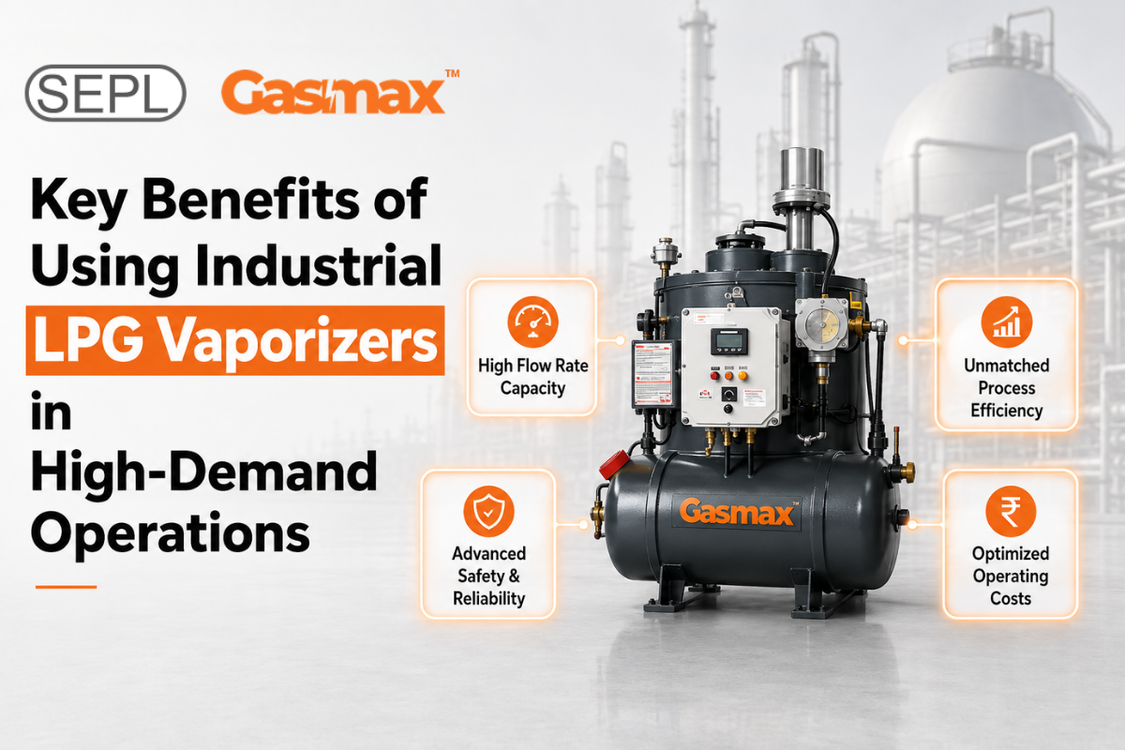 LPG vaporizer maintaining stable pressure in high demand industrial operations