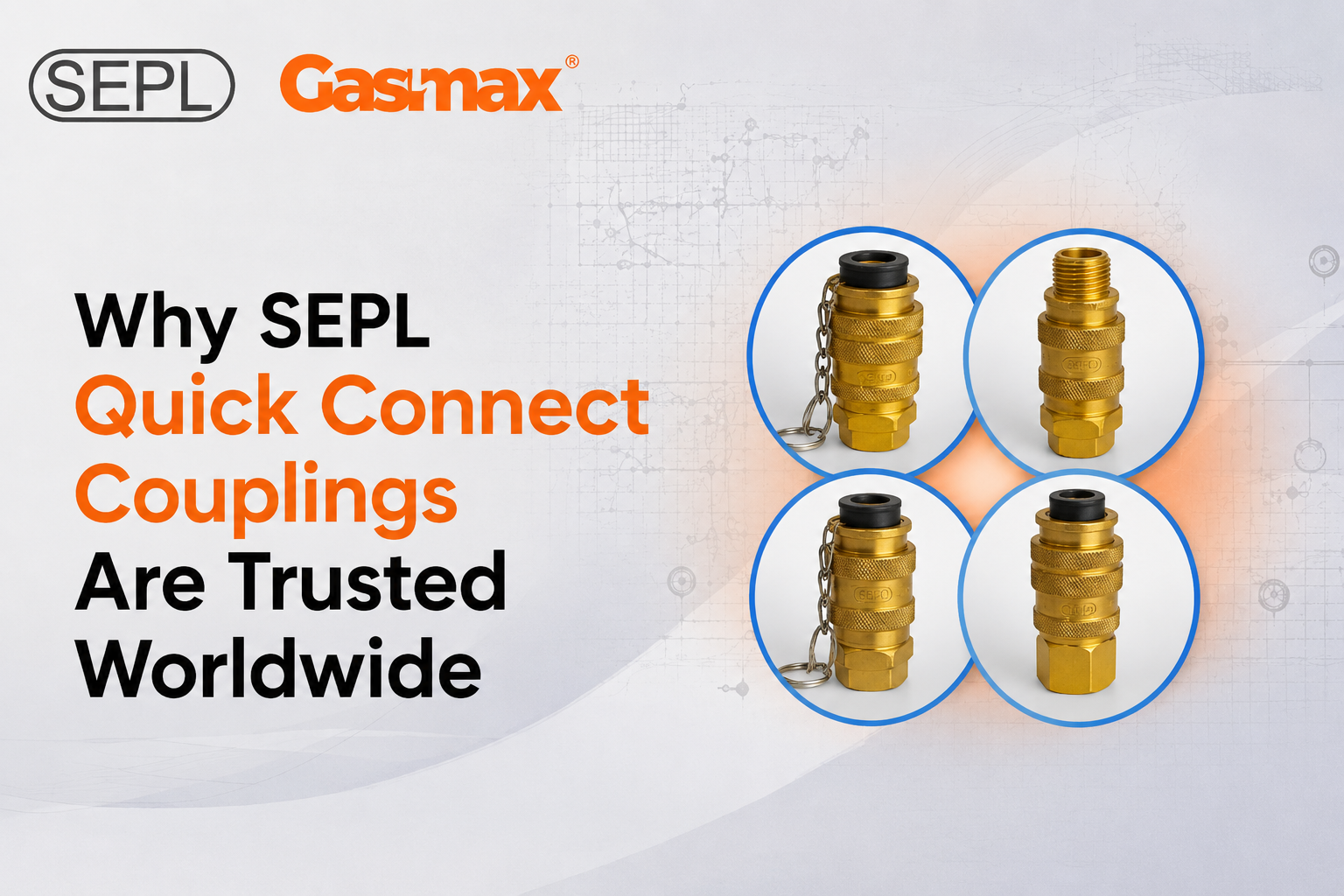 SEPL quick connect coupling for commercial gas systems