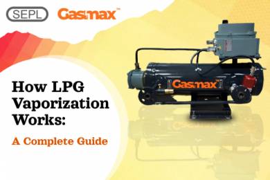 Industrial LPG vaporizer ensuring stable pressure and efficiency