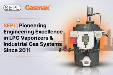 Industrial LPG vaporizer and gas pipeline system ensuring safe and efficient gas flow