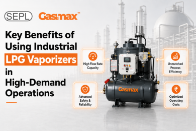 LPG vaporizer maintaining stable pressure in high demand industrial operations