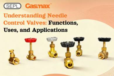 Industrial needle control valves used for precise LPG gas flow regulation in manifold and pipeline systems 