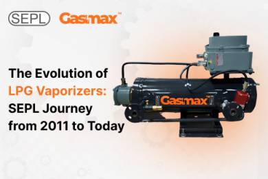 SEPL journey in LPG vaporizer technology from 2011 to today, focusing on innovation and safety